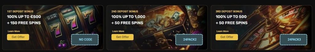 24 Casino bonus bienvenue