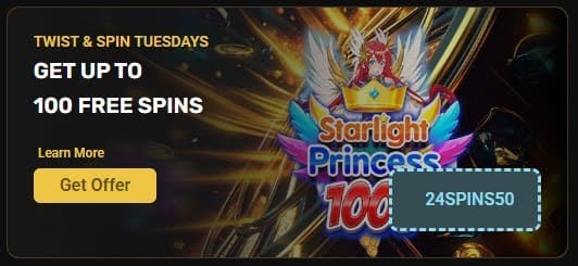 24 Casino bonus mardi