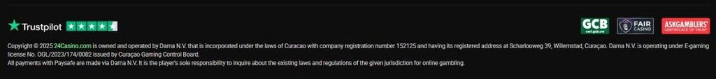 24 Casino licence