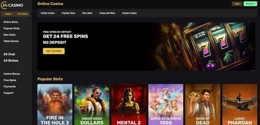 24 Casino page accueil
